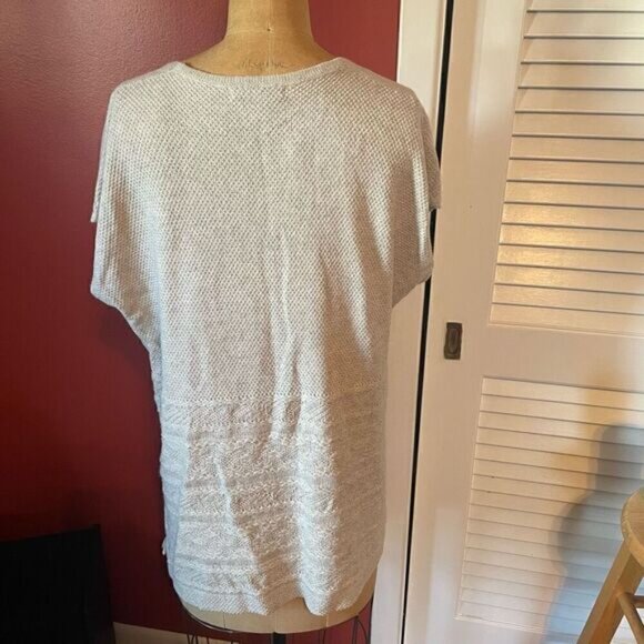 MADEWELL | light grey sleeveless knit sweater M NWT $75 - Picture 3 of 6